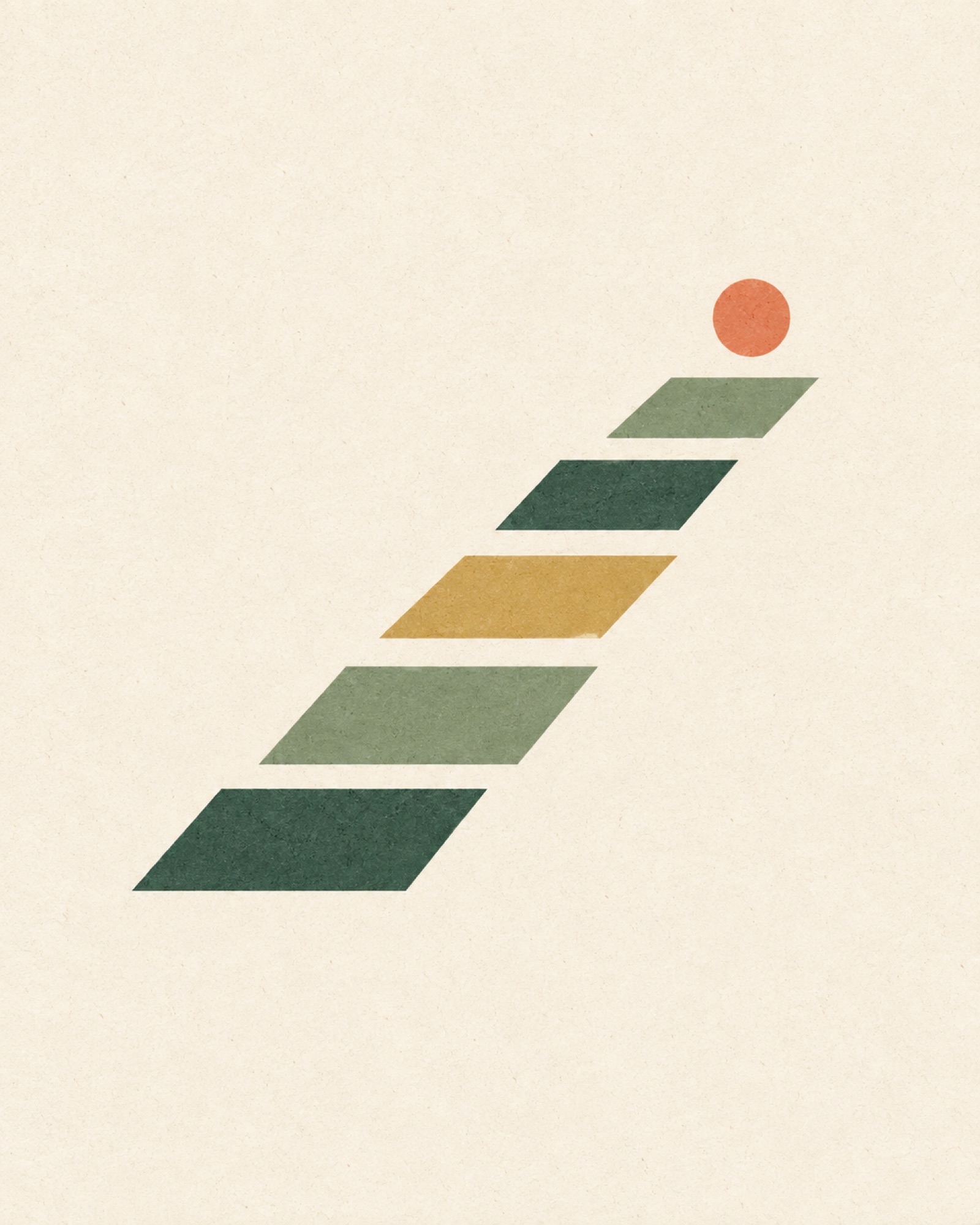 Abstract geometric poster for Qadam