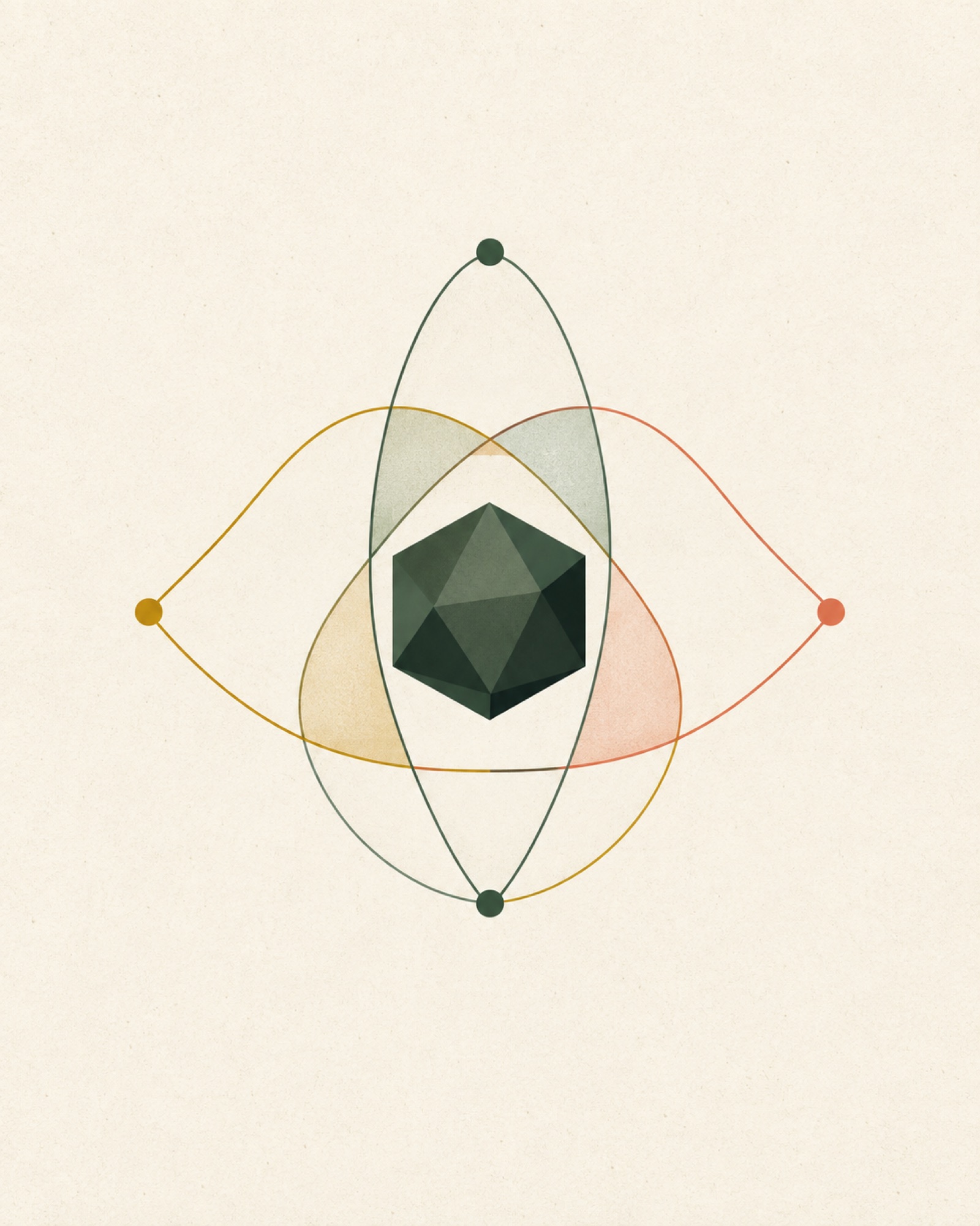 Abstract geometric poster for Quantum Bayesian Learner